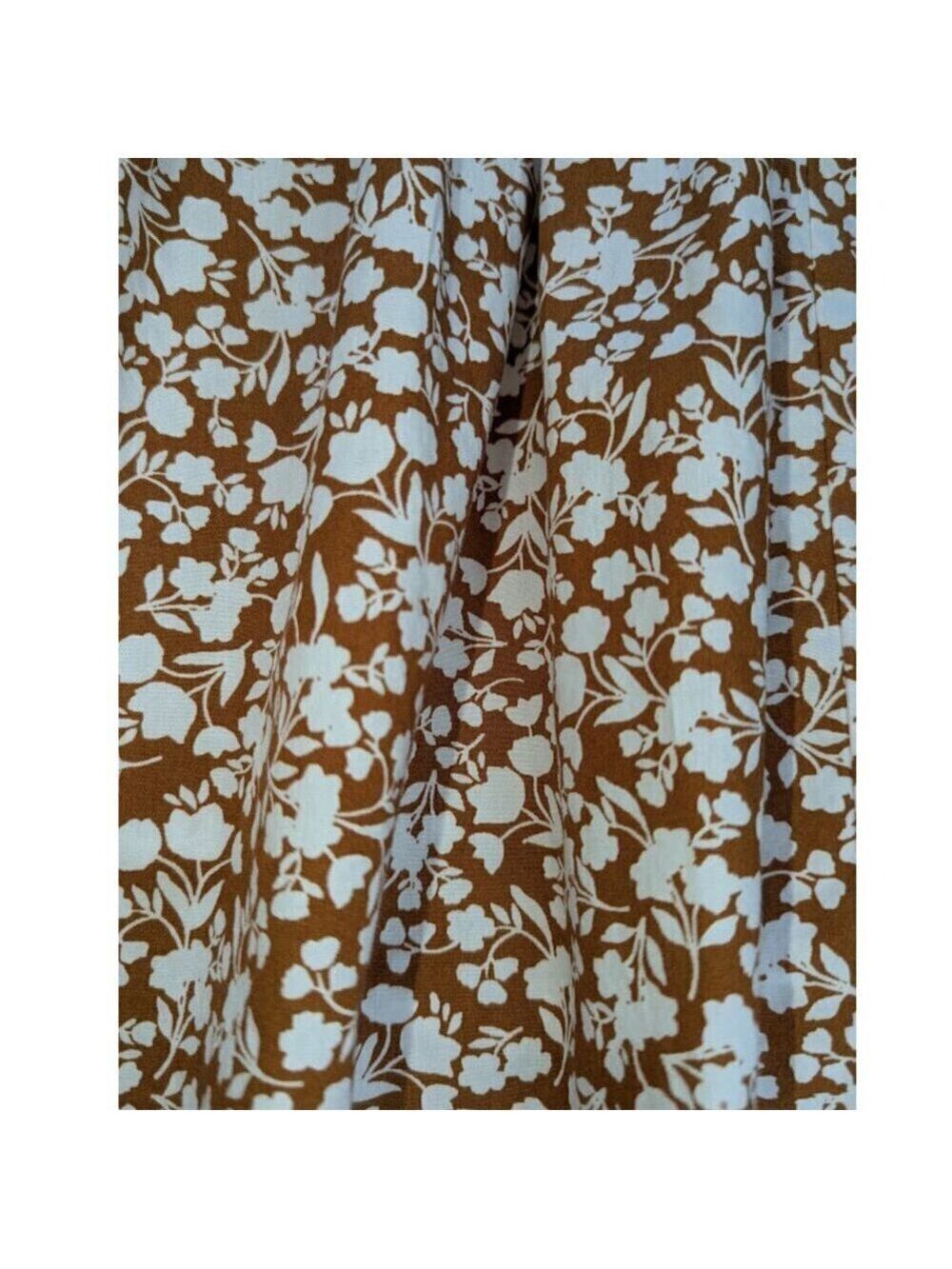1.State Smocked Puff Sleeve Mini Dress in Brown and White Floral * Size 6 - Picture 10 of 10